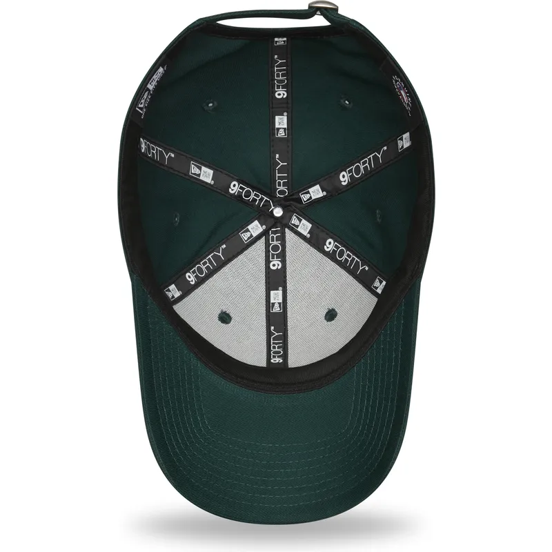 cappelli-curva-verde-cinghia-regolabile-marron-9forty-league-essential-dei-los-angeles-dodgers-mlb-di-new-era