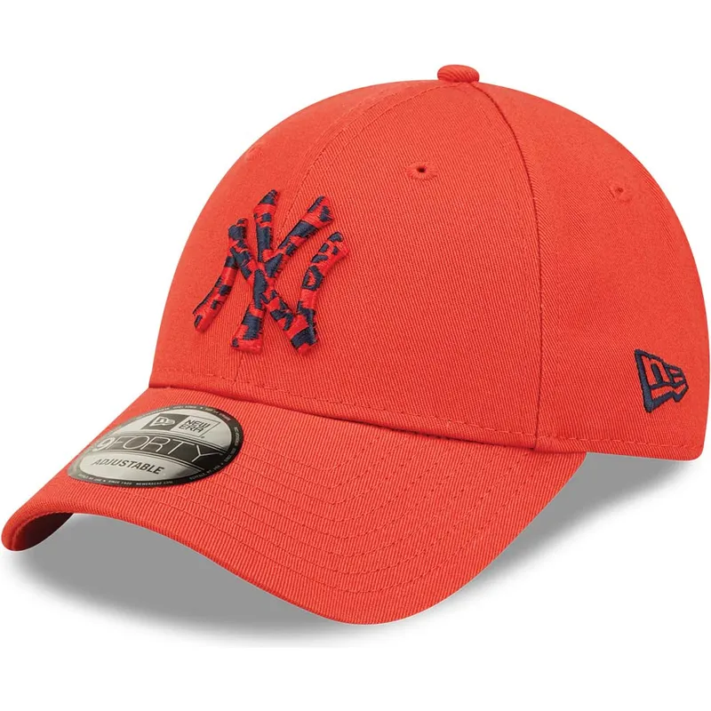 cappelli-curva-rosso-cinghia-regolabile-9forty-seasonal-infill-dei-new-york-yankees-mlb-di-new-era