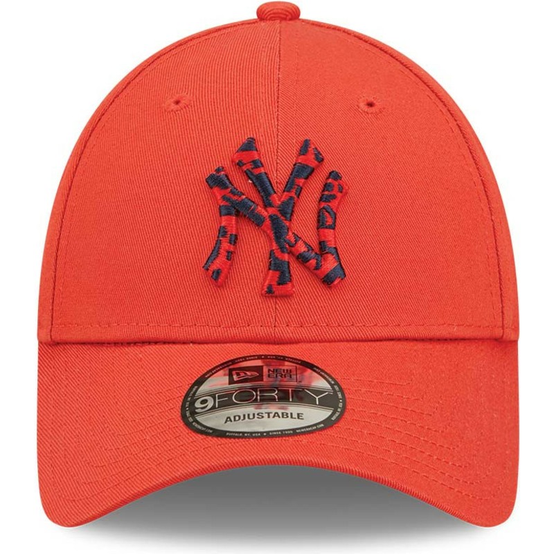 new-era-curved-brim-navy-blue-logo-9forty-seasonal-infill-new-york-yankees-mlb-red-adjustable-cap