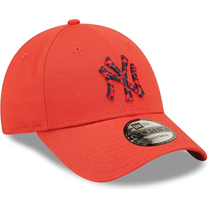mutzen-gebogen-rot-verstellbares-band-9forty-seasonal-infill-der-new-york-yankees-mlb-von-new-era