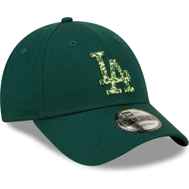 mutzen-gebogen-grun-verstellbares-band-9forty-seasonal-infill-der-los-angeles-dodgers-mlb-von-new-era