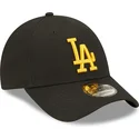 cappelli-curva-nero-cinghia-regolabile-9forty-league-essential-dei-los-angeles-dodgers-mlb-di-new-era