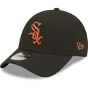 cappelli-curva-nero-cinghia-regolabile-marron-9forty-league-essential-dei-chicago-white-sox-mlb-di-new-era