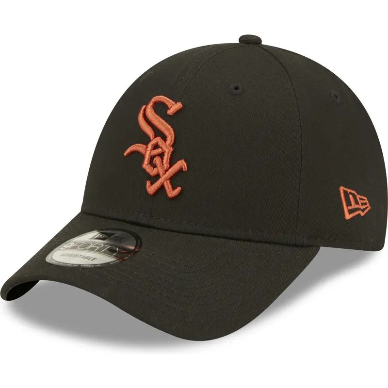 cappelli-curva-nero-cinghia-regolabile-marron-9forty-league-essential-dei-chicago-white-sox-mlb-di-new-era