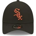 cappelli-curva-nero-cinghia-regolabile-marron-9forty-league-essential-dei-chicago-white-sox-mlb-di-new-era