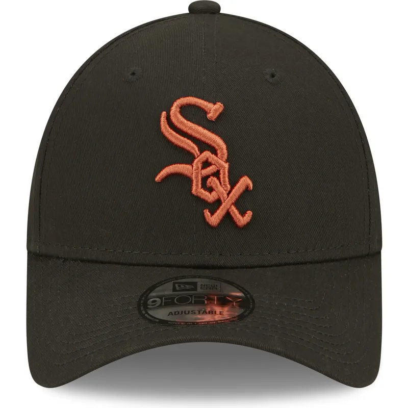 cappelli-curva-nero-cinghia-regolabile-marron-9forty-league-essential-dei-chicago-white-sox-mlb-di-new-era