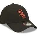 cappelli-curva-nero-cinghia-regolabile-marron-9forty-league-essential-dei-chicago-white-sox-mlb-di-new-era