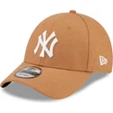 cappello-curvo-marrone-regolabile-9forty-the-league-melton-wool-dei-new-york-yankees-mlb-di-new-era