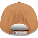 cappello-curvo-marrone-regolabile-9forty-the-league-melton-wool-dei-new-york-yankees-mlb-di-new-era