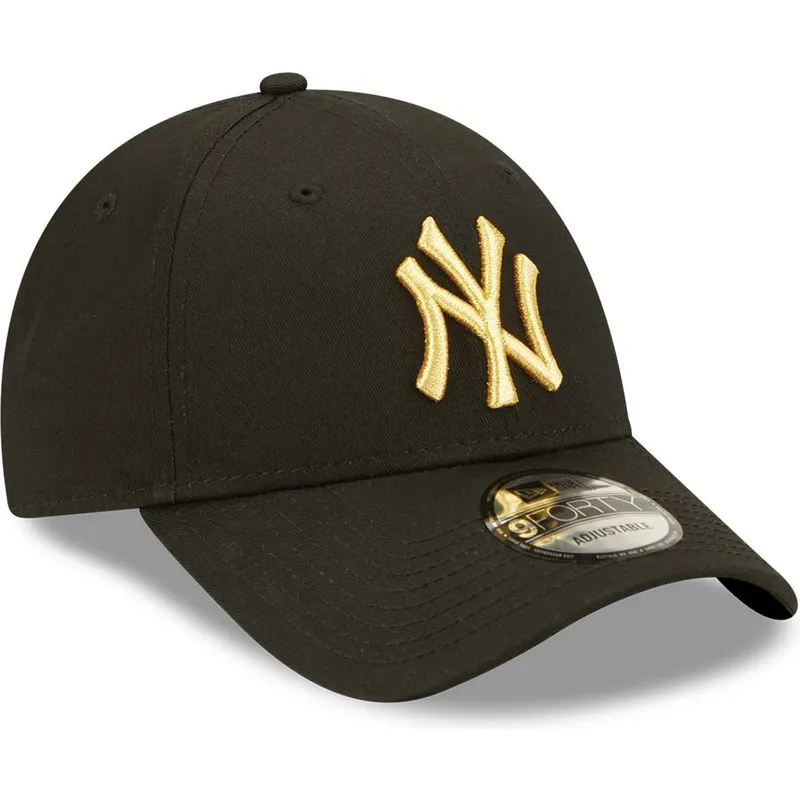mutzen-gebogen-schwarz-verstellbares-band-dorado-9forty-metallic-der-new-york-yankees-mlb-von-new-era mutzen-gebogen-schwarz-verstellbares-band-dorado-9forty-metallic-der-new-york-yankees-mlb-von-new-era