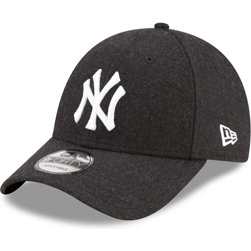 cappelli-curva-nero-cinghia-regolabile-9forty-the-league-melton-wool-dei-new-york-yankees-mlb-di-new-era