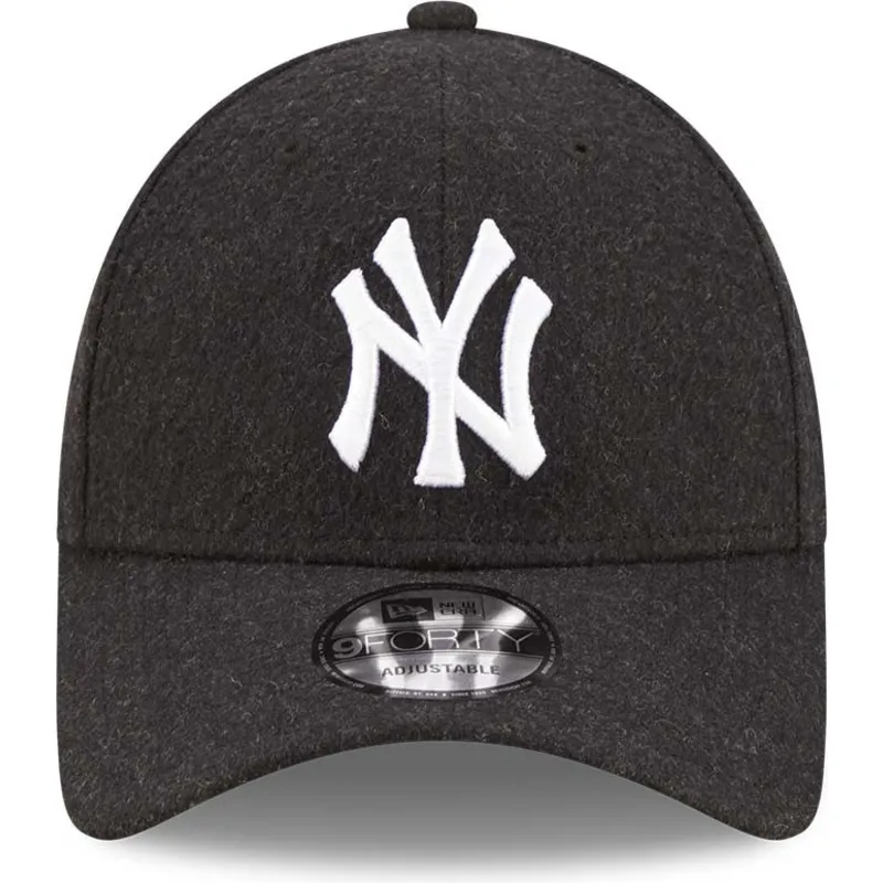 cappelli-curva-nero-cinghia-regolabile-9forty-the-league-melton-wool-dei-new-york-yankees-mlb-di-new-era