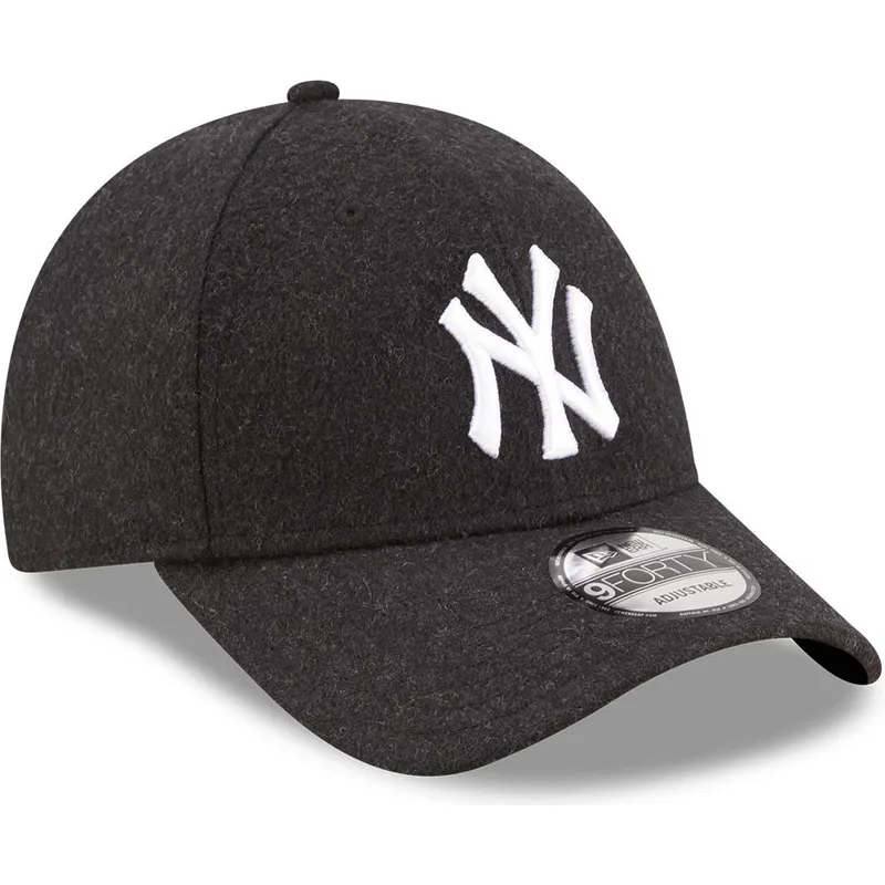 cappelli-curva-nero-cinghia-regolabile-9forty-the-league-melton-wool-dei-new-york-yankees-mlb-di-new-era