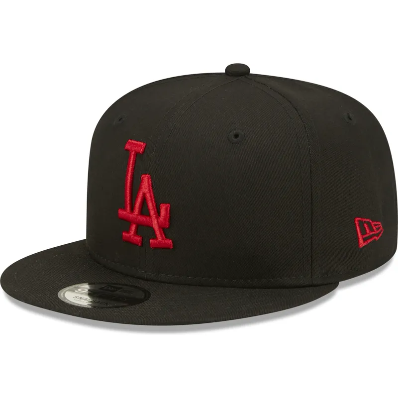 cappelli-piatta-nero-snapback-9fifty-league-essential-dei-los-angeles-dodgers-mlb-di-new-era