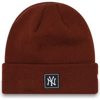 Gorro marrón oscuro Team Cuff de New York Yankees MLB de New Era