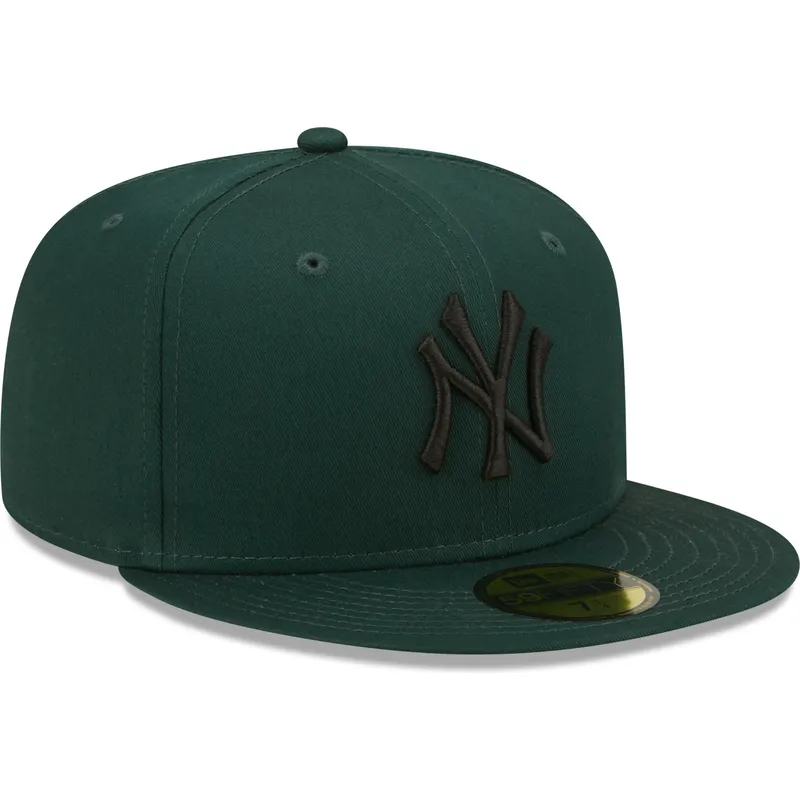mutzen-flach-grun-angepasst-59fifty-league-essential-der-new-york-yankees-mlb-von-new-era