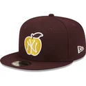 casquette-plate-grenat-et-jaune-snapback-9fifty-ny-apple-new-york-yankees-mlb-new-era