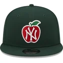 cappellino-snapback-9fifty-ny-apple-verde-scuro-e-rosso-dei-new-york-yankees-mlb-di-new-era