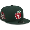 cappellino-snapback-9fifty-ny-apple-verde-scuro-e-rosso-dei-new-york-yankees-mlb-di-new-era