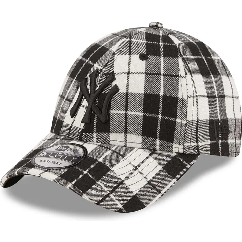 mutzen-gebogen-schwarz-verstellbares-band-9forty-plaid-der-new-york-yankees-mlb-von-new-era