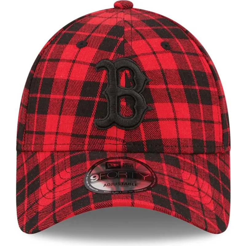 cappelli-curva-rosso-cinghia-regolabile-negro-9forty-plaid-dei-boston-red-sox-mlb-di-new-era cappelli-curva-rosso-cinghia-regolabile-negro-9forty-plaid-dei-boston-red-sox-mlb-di-new-era