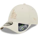 beige-gebogener-snapback-cap-mit-logo-beige-9forty-repreve-von-los-angeles-dodgers-mlb-von-new-era