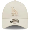 cappellino-snapback-curvo-beige-con-logo-beige-9forty-repreve-dei-los-angeles-dodgers-mlb-di-new-era