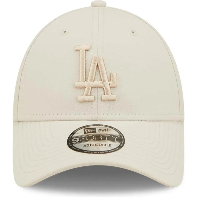 cappellino-snapback-curvo-beige-con-logo-beige-9forty-repreve-dei-los-angeles-dodgers-mlb-di-new-era