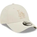 beige-gebogener-snapback-cap-mit-logo-beige-9forty-repreve-von-los-angeles-dodgers-mlb-von-new-era