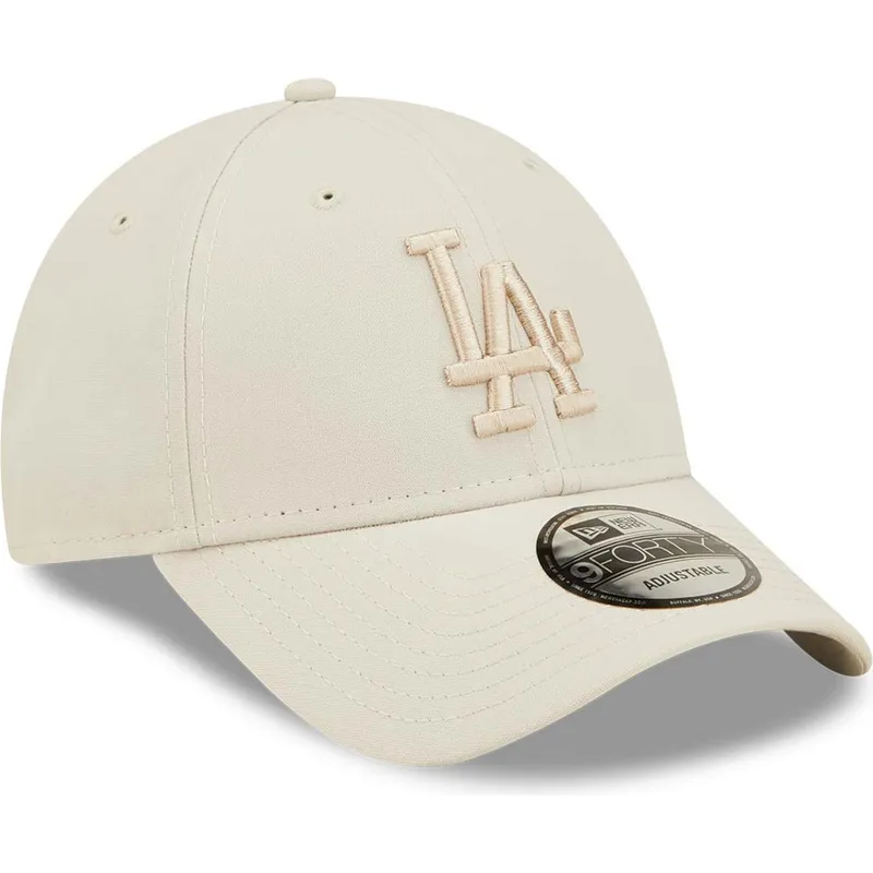 cappellino-snapback-curvo-beige-con-logo-beige-9forty-repreve-dei-los-angeles-dodgers-mlb-di-new-era