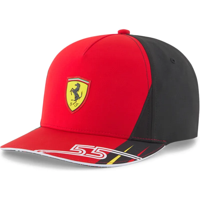 mutzen-gebogen-rot-snapback-sf-carlos-sainz-der-ferrari-formula-1-von-puma
