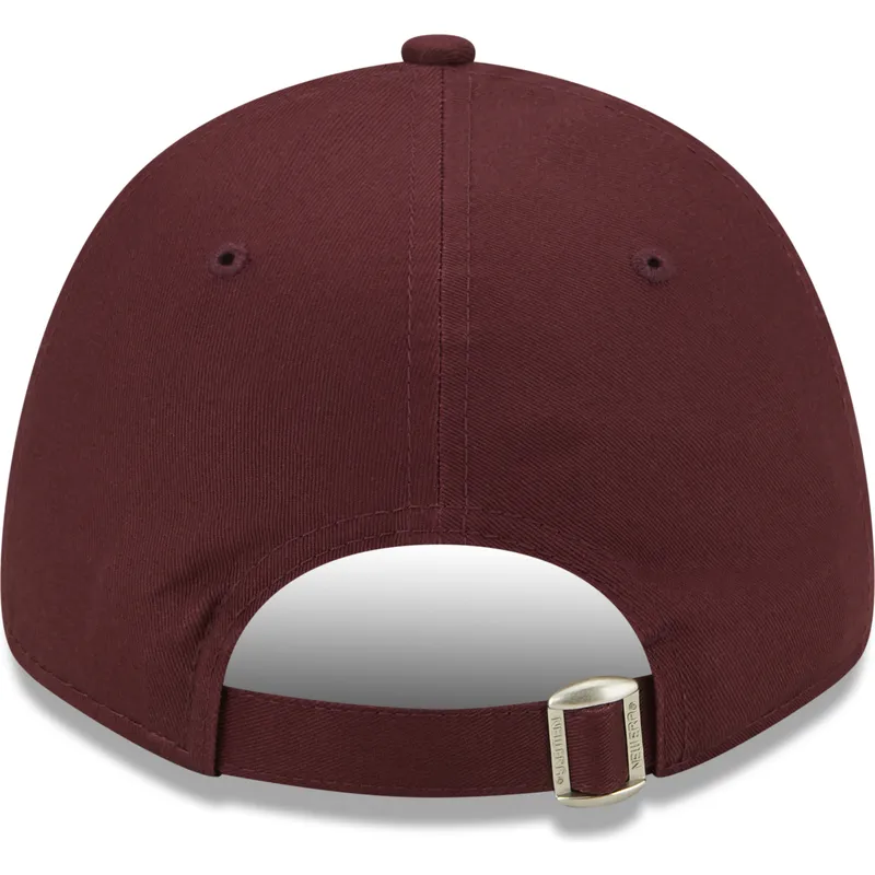 cappelli-curva-rosso-cinghia-regolabile-granate-9forty-league-essential-dei-new-york-yankees-mlb-di-new-era