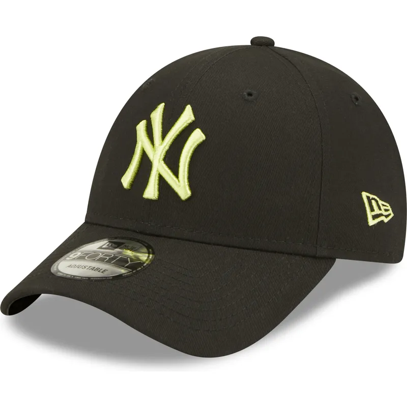 cappellino-curvo-nero-regolabile-con-logo-verde-9forty-league-essential-di-new-york-yankees-mlb-di-new-era