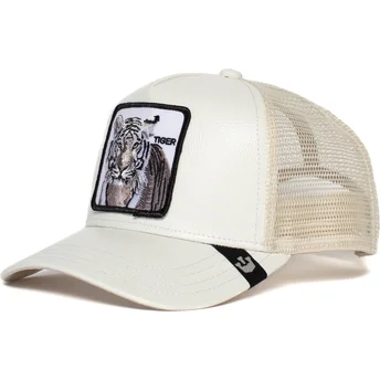 Gorra trucker blanca tigre Killer Tiger de Goorin Bros.