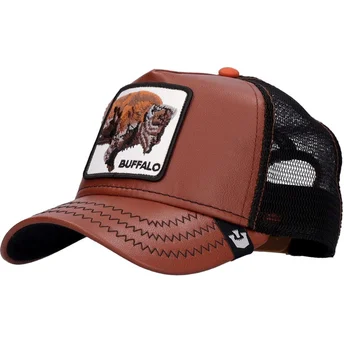 cappellino-trucker-marrone-e-nero-bufalo-buffalo-caulk-the-wagon-the-farm-di-goorin-bros
