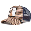 cappello-trucker-beige-e-blu-cane-pastore-tedesco-bad-boy-big-bad-woof-the-farm-di-goorin-bros