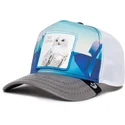 niebiesko-szara-czapka-trucker-z-puchaczem-snieznym-ice-cold-geometric-iceberg-the-farm-od-goorin-bros