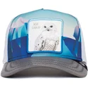 blaue-und-graue-trucker-kappe-schneeeule-ice-cold-geometric-iceberg-the-farm-von-goorin-bros