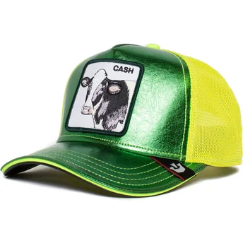 gorra-trucker-verde-e-gialla-mucca-cash-shine-metallic-the-farm-di-goorin-bros