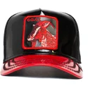 gorra-trucker-nera-e-rossa-capra-goat-goaty-mcgoatface-pelle-patent-the-farm-di-goorin-bros