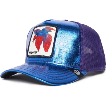 cappelli-curva-blu-snapback-pez-luchador-dei-siam-fighter-blue-light-metallic-the-farm-the-farm-di-goorin-bros