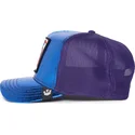 cappellino-trucker-blu-e-viola-pesce-combattente-siamese-fighter-blue-light-metallic-the-farm-di-goorin-bros