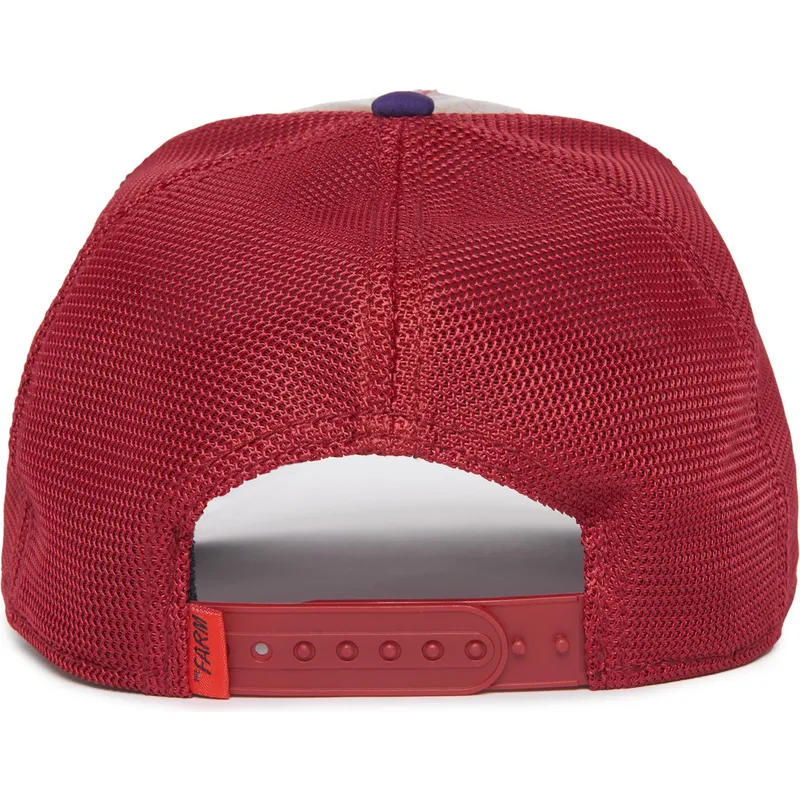 cappellino-trucker-arancione-e-rosso-tigre-spotlight-metallic-the-farm-di-goorin-bros