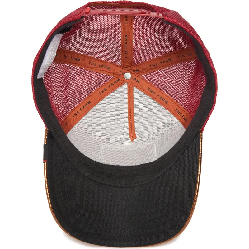 cappellino-trucker-arancione-e-rosso-tigre-spotlight-metallic-the-farm-di-goorin-bros
