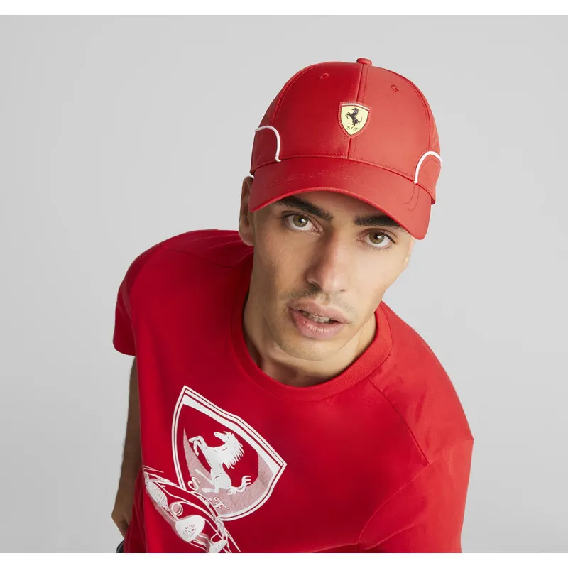 cappelli-curva-rosso-cinghia-regolabile-sptwr-race-b-dei-ferrari-formula-1-di-puma