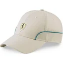 berretto-curvo-beige-regolabile-sptwr-race-b-di-ferrari-formula-1-di-puma