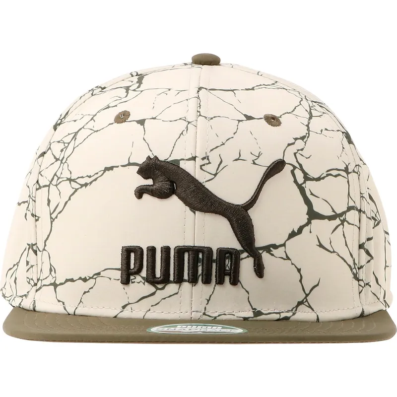 cappello-snapback-bianco-e-verde-a-visiera-piatta-ls-colour-block-di-puma