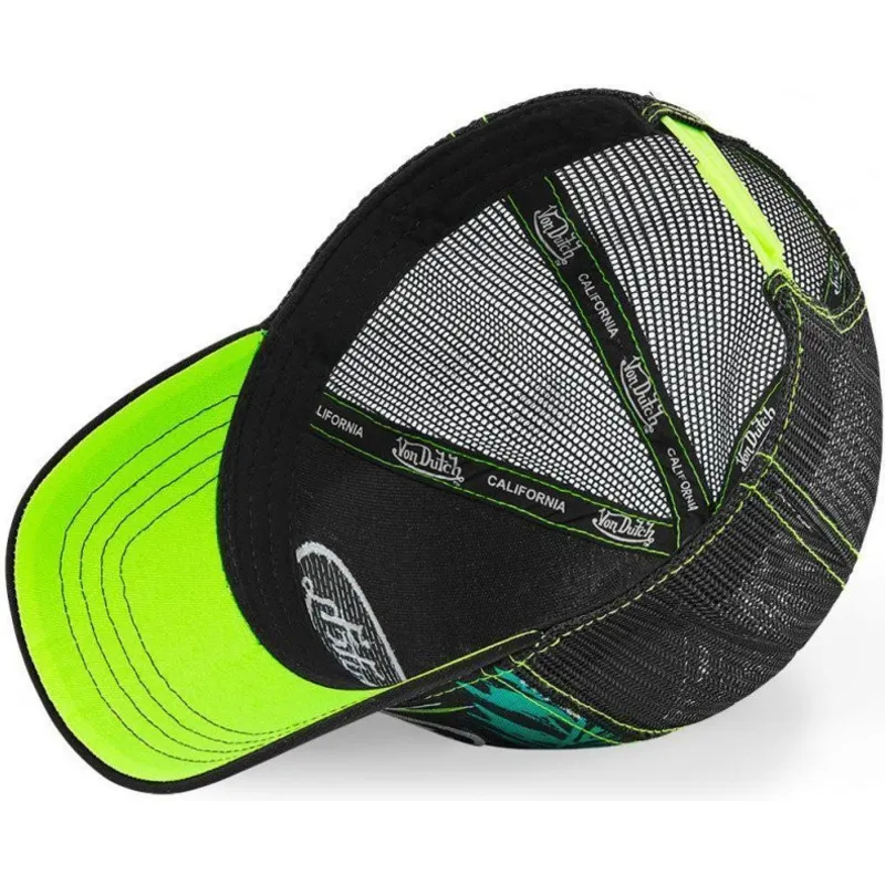 cappellino-trucker-nero-e-verde-ahig-aop-di-von-dutch