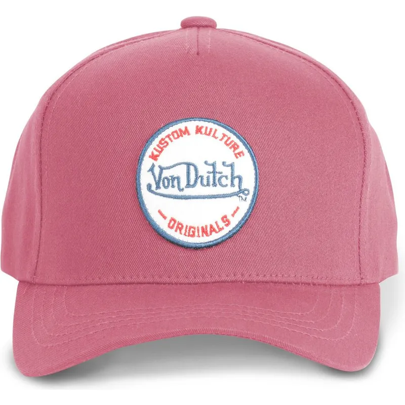 cappellino-curvo-rosso-scuro-snapback-kustom-kulture-col-rasp-di-von-dutch