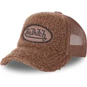 cappellino-trucker-marrone-in-montone-fur2-di-von-dutch